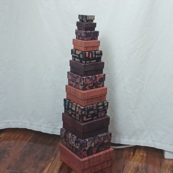 1996 Xonex International China Club 12 stacking nesting boxes with lids - Picture 2 of 12